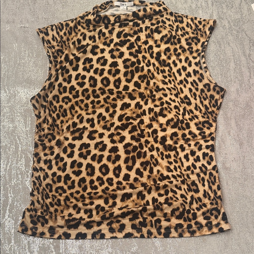 Bar III Animal Print Muscle Tee